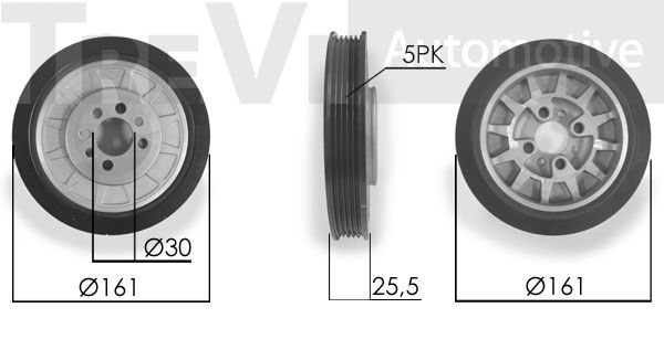 TREVI AUTOMOTIVE skriemulys, alkūninis velenas PC1065